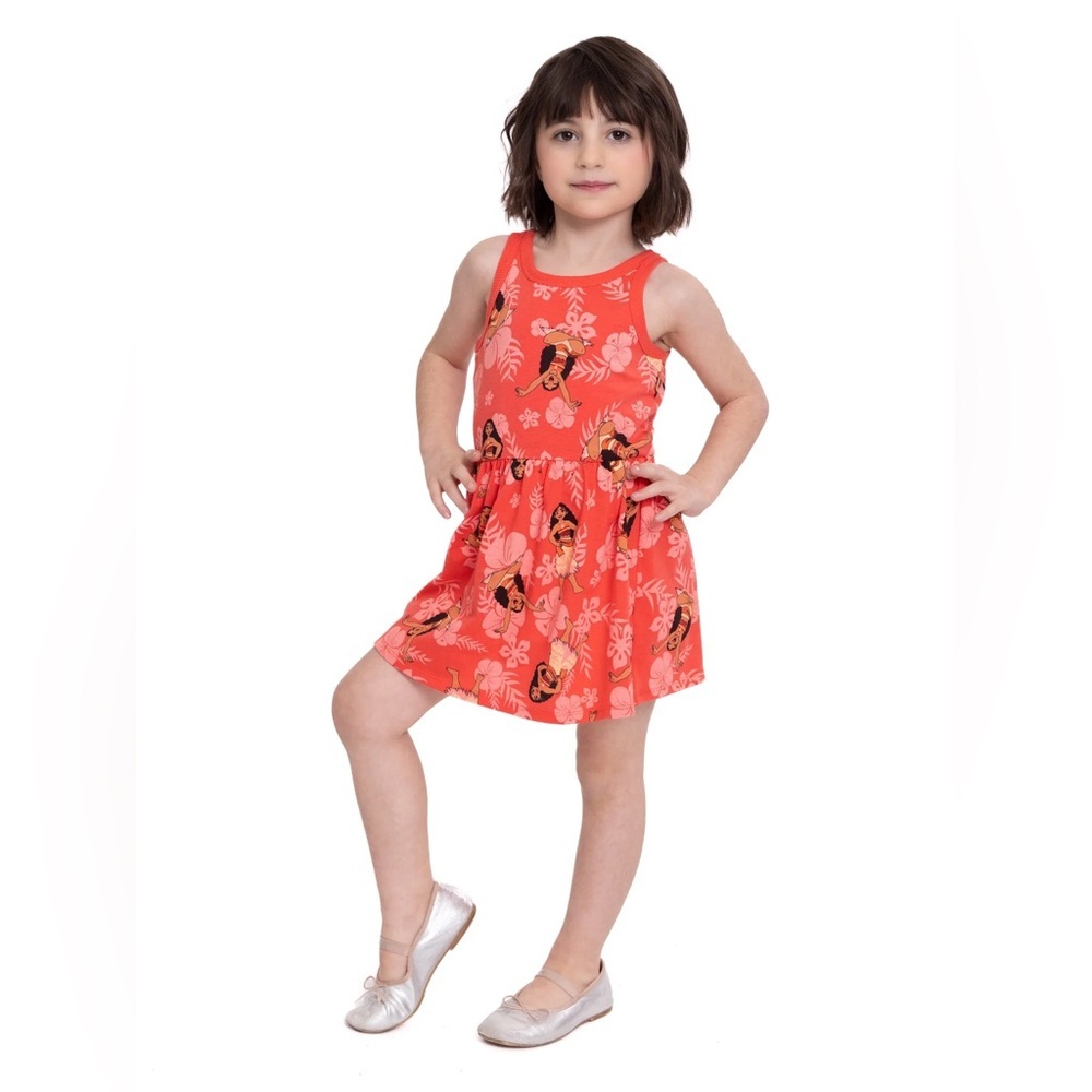 Disney Princess Moana Tank Top Dress Girls small 6/6x